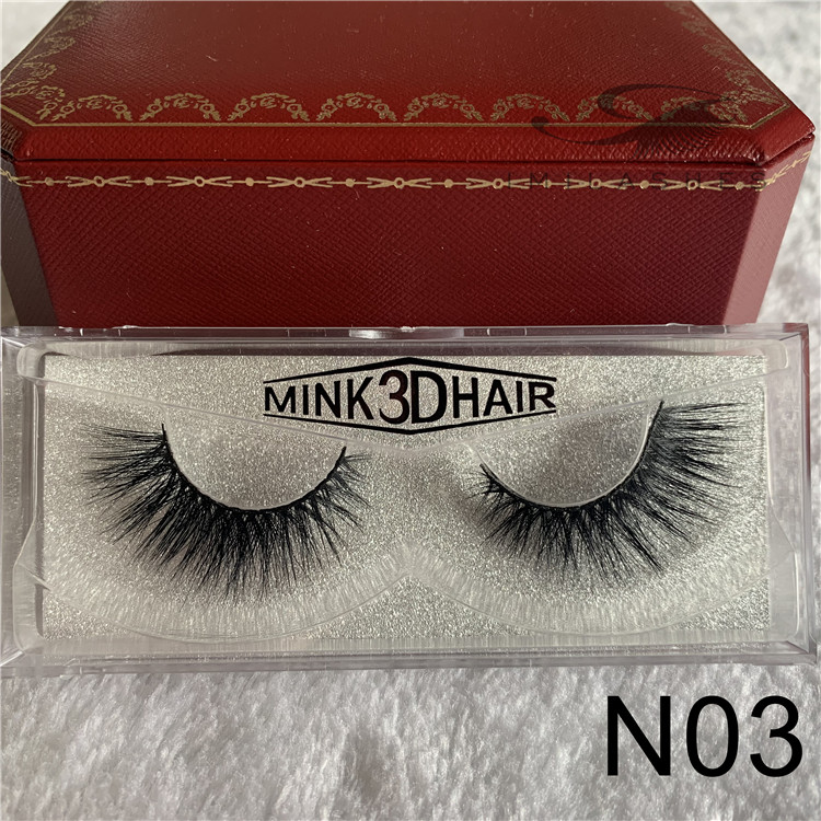 Wholesale real mink fur false lashes 